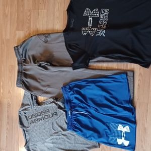 Lot of 4 Boys Under Armor Size Large LG